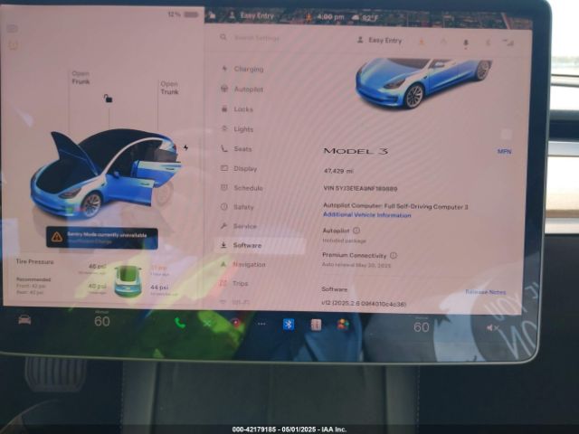 5YJ3E1EA9NF189889 Tesla Model 3 Rear-wheel Drive
