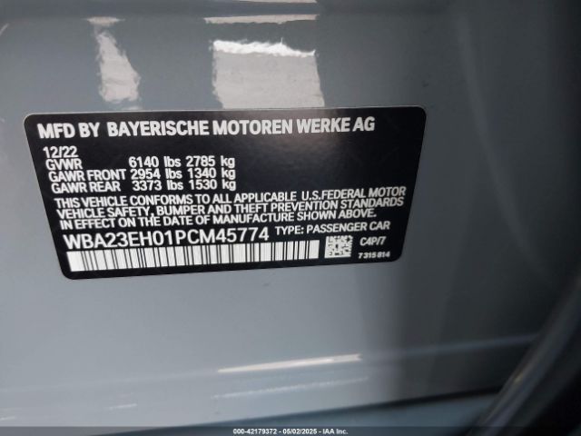 WBA23EH01PCM45774 BMW 740 I