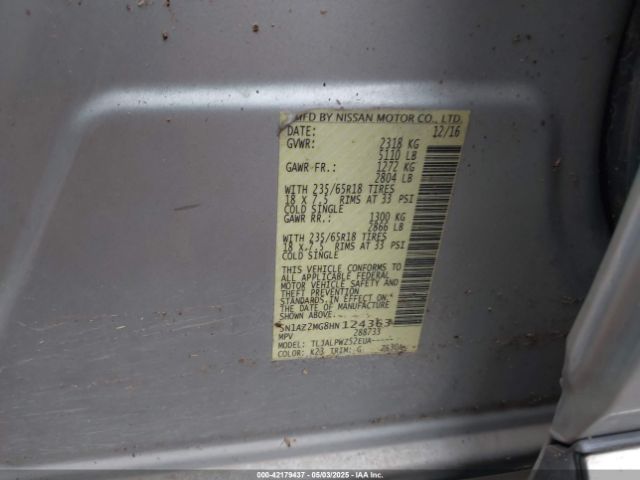 5N1AZ2MG8HN124363 Nissan MURANO S