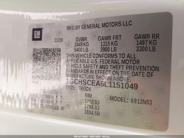 1GCHSCEA6L1151049 Chevrolet Colorado 2wd  Long Box Lt