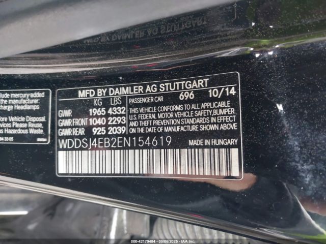 WDDSJ4EB2EN154619 Mercedes-Benz CLA 250
