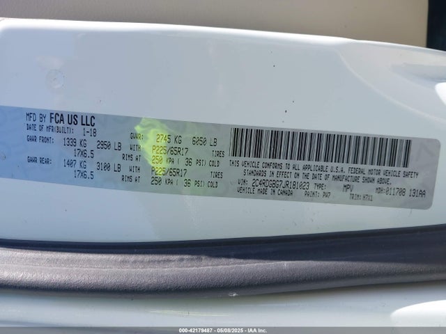 2C4RDGBG7JR181023 Dodge 2018