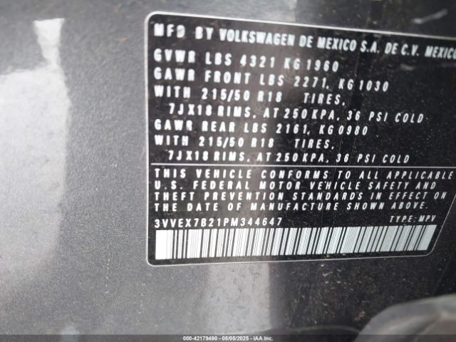 2023 VOLKSWAGEN TAOS 3VVEX7B21PM344647 Photo 8
