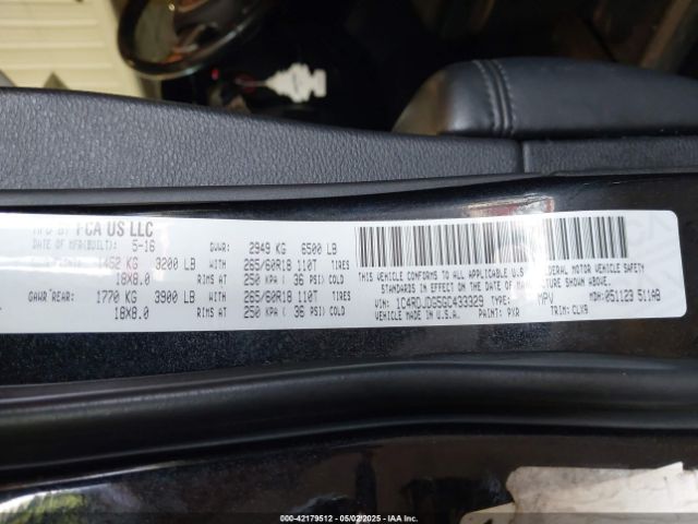 2016 DODGE DURANGO 1C4RDJDG5GC433329 Photo 8