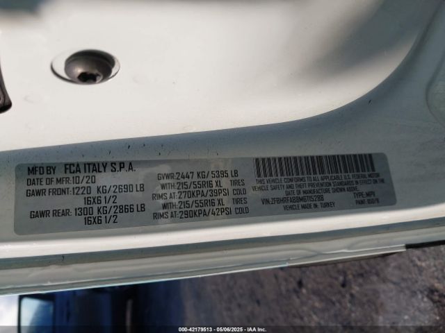 ZFBHRFAB8M6T15288 RAM Promaster City Tradesman