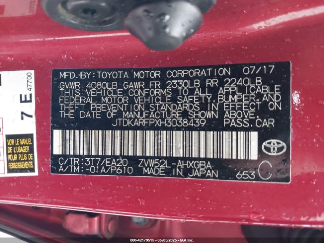 JTDKARFPXH3038439 Toyota Prius Prime Advanced