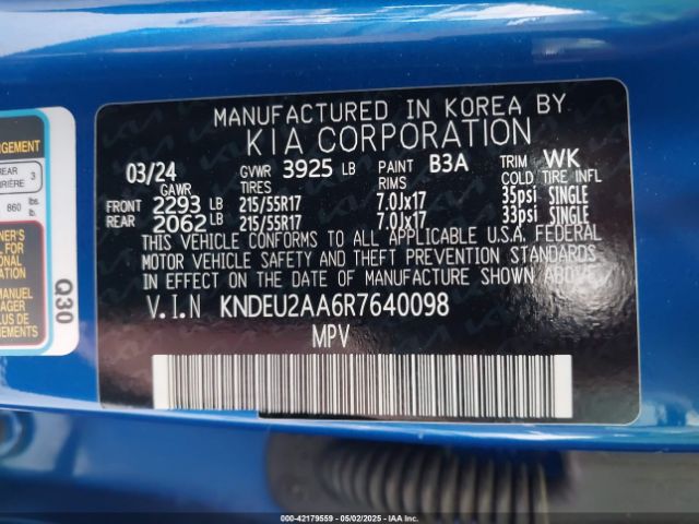 KNDEU2AA6R7640098 KIA SELTOS S
