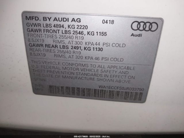 2018 AUDI Q3 WA1ECCFS0JR033790 Photo 8