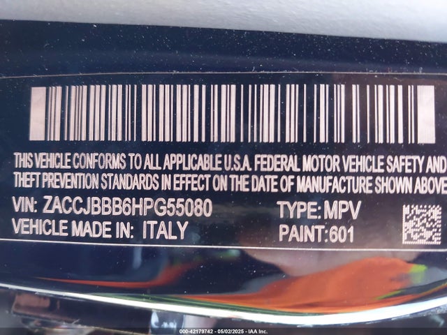 ZACCJBBB6HPG55080 Jeep Renegade Latitude 4x4