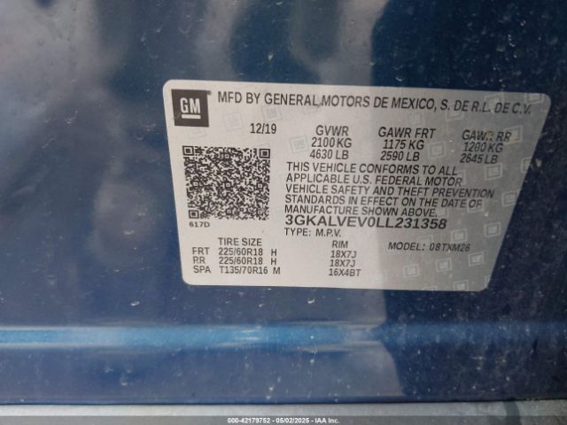 2020 GMC TERRAIN 3GKALVEV0LL231358 Photo 8