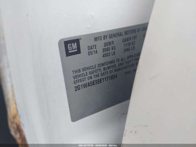 2G1WA5E38E1171834 Chevrolet Impala Limited Ls