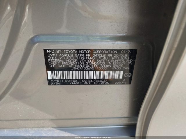 2021 LEXUS IS 300 JTHCA1D26M5113003 Photo 8