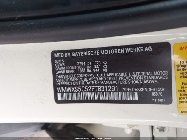 WMWXS5C52FT831291 Mini Hardtop Cooper