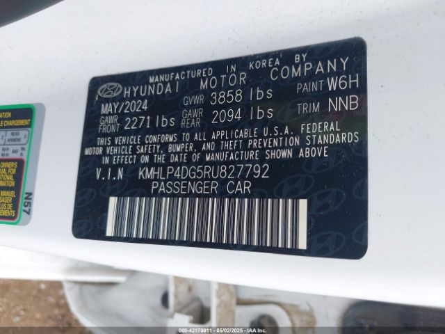 KMHLP4DG5RU827792 Hyundai Elantra Limited