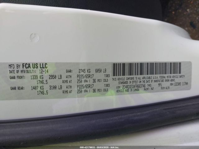 2C4RDGEGXFR663746 Dodge Grand Caravan R/t