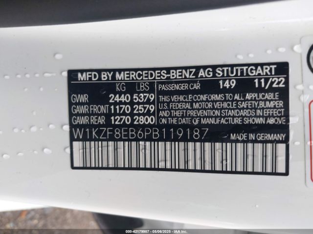 W1KZF8EB6PB119187 Mercedes-Benz E 350 4matic
