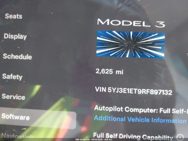 5YJ3E1ET9RF897132 Tesla Model 3 Performance All-wheel Drive