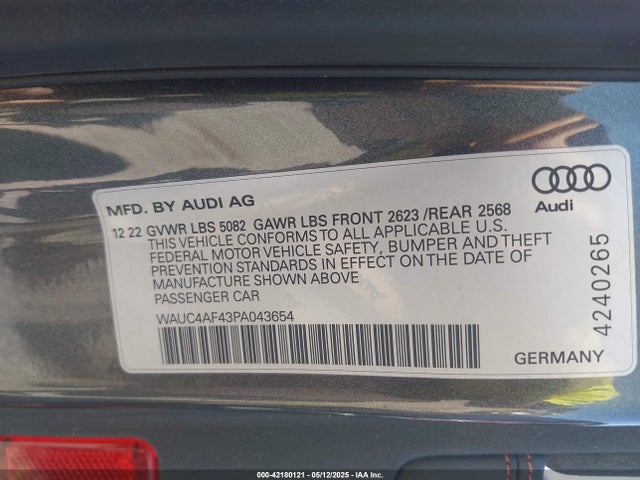 WAUC4AF43PA043654 Audi 2023