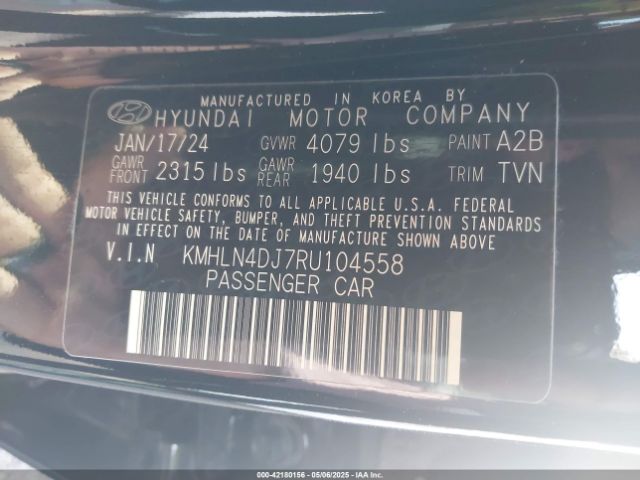 KMHLN4DJ7RU104558 Hyundai gdi kappa