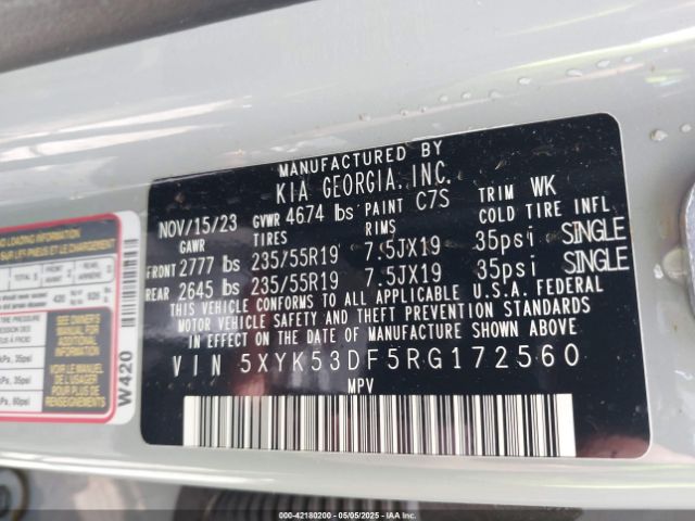 2024 KIA SPORTAGE 5XYK53DF5RG172560 Photo 8