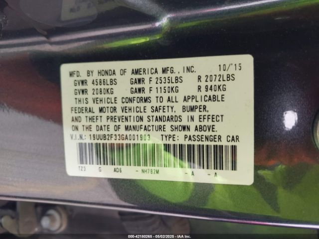 19UUB2F33GA001903 Acura Tlx V6