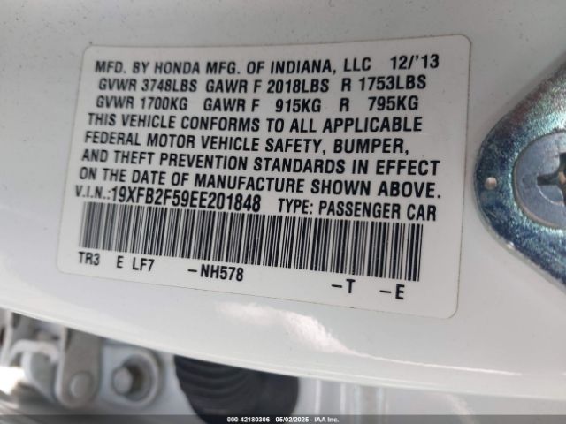 19XFB2F59EE201848 Honda Civic Lx