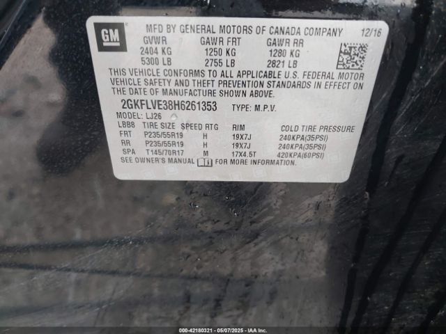 2GKFLVE38H6261353 GMC Terrain Denali