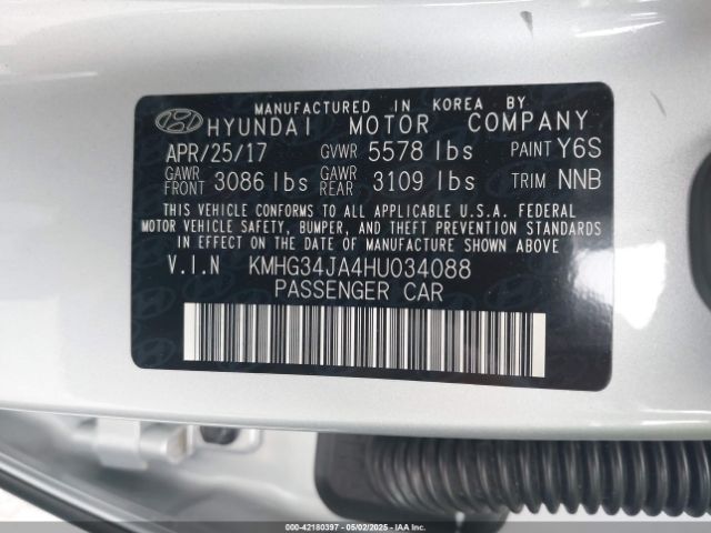 KMHG34JA4HU034088 Genesis G90 3.3t Premium