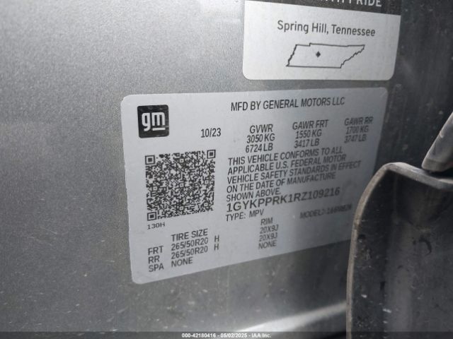 1GYKPPRK1RZ109216 Cadillac Lyriq Luxury W/1sc