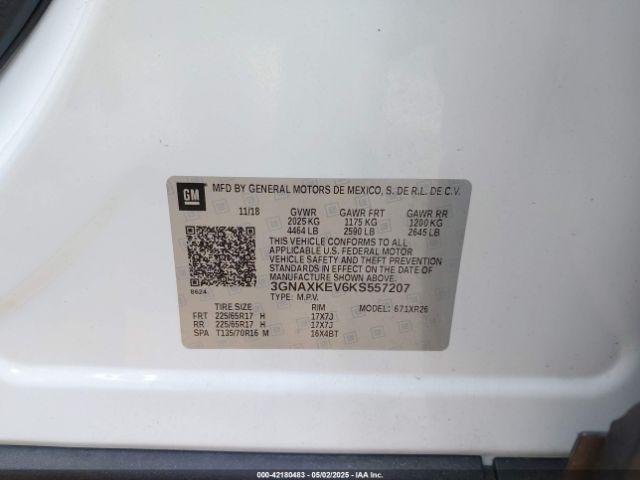 2019 CHEVROLET EQUINOX 3GNAXKEV6KS557207 Photo 8