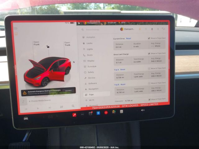 7SAYGDED2RA325538 Tesla Model Y