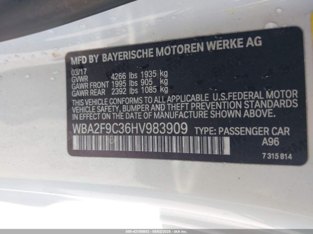 2017 BMW 230I WBA2F9C36HV983909 Photo 8