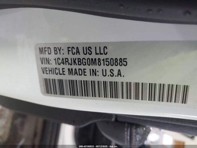 1C4RJKBG0M8150885 Jeep Grand Cherokee L Limited 4x4