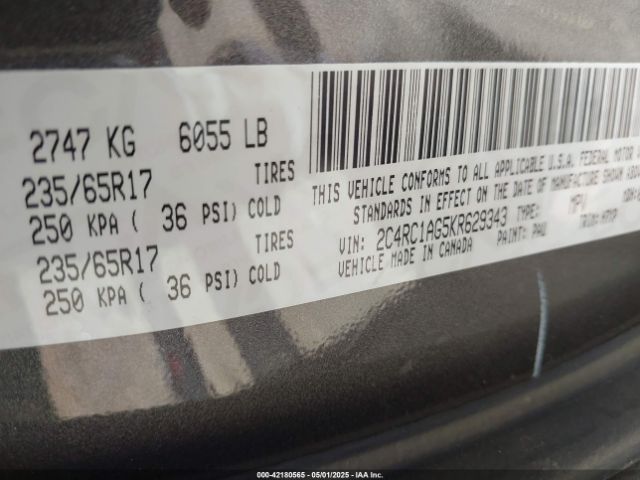 2019 CHRYSLER PACIFICA 2C4RC1AG5KR629343 Photo 8