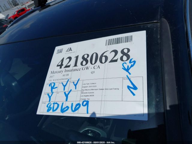 WA1M2AFP6HA061312 Audi Q5 2.0t Premium