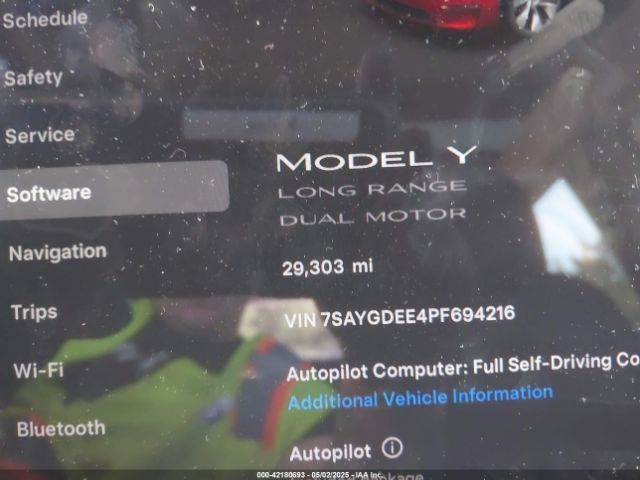 7SAYGDEE4PF694216 Tesla Model Y Awd/long Range Dual Motor All-wheel Drive