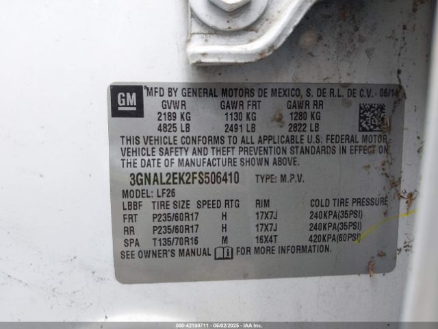 3GNAL2EK2FS506410 Chevrolet Captiva Sport 2ls