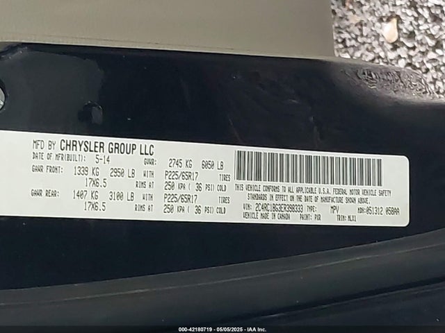 2C4RC1BG3ER398333 Chrysler Town & Country Touring
