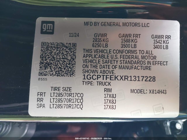 1GCPTFEKXR1317228 Chevrolet l3b