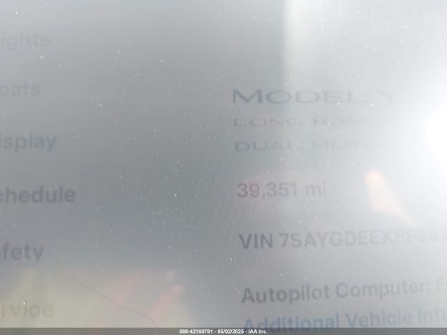 7SAYGDEEXPF662919 Tesla 2023