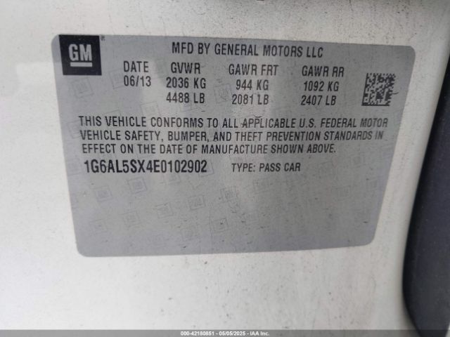 1G6AL5SX4E0102902 Cadillac Ats Premium