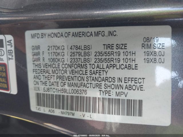 2020 ACURA RDX 5J8TC1H59LL006376 Photo 8
