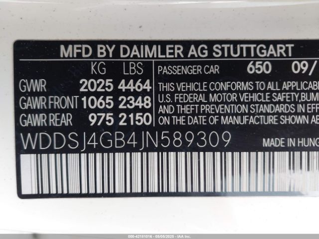 2018 MERCEDES-BENZ CLA 250 WDDSJ4GB4JN589309 Photo 8