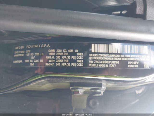 ZACCJBDB8JPG88164 Jeep Renegade Limited 4x4