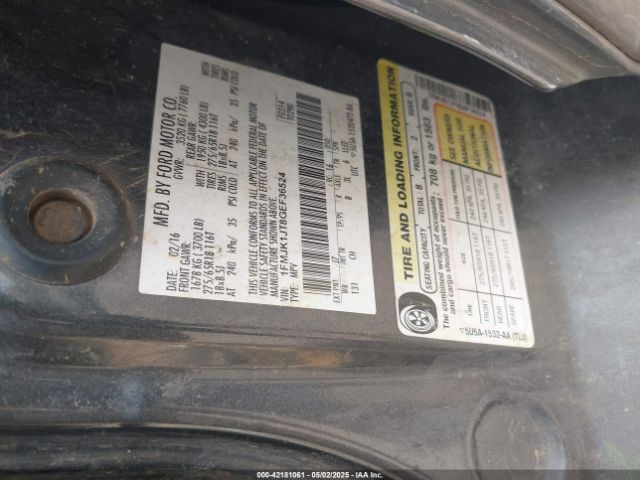 1FMJK1JT8GEF36524 Ford Expedition El Xlt