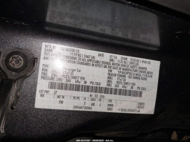 1FADP5CU4GL115336 Ford C-max Energi Sel