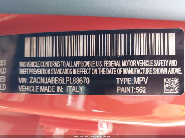 ZACNJABB5LPL88670 Jeep Renegade Latitude