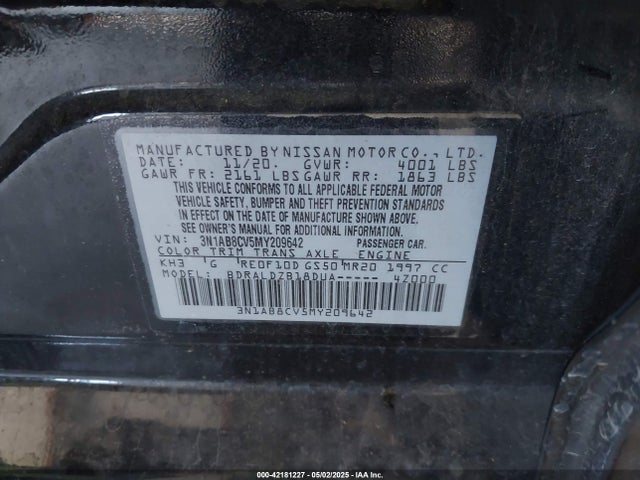 3N1AB8CV5MY209642 Nissan Sentra Sv Xtronic Cvt