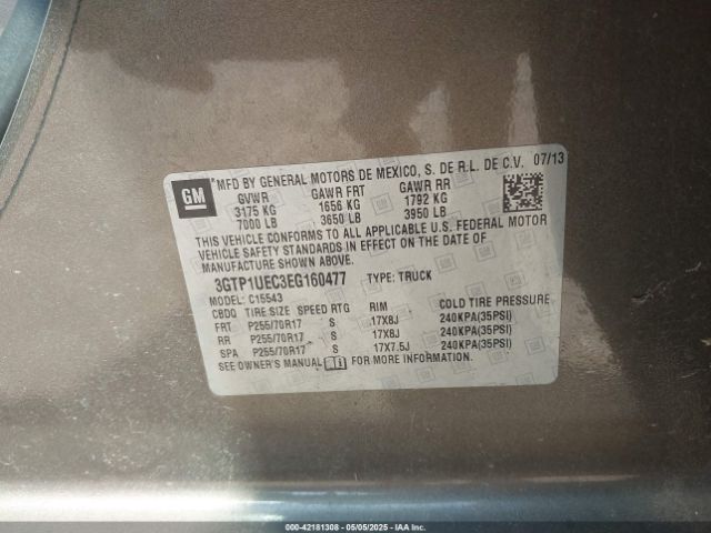 3GTP1UEC3EG160477 GMC Sierra 1500 Sle