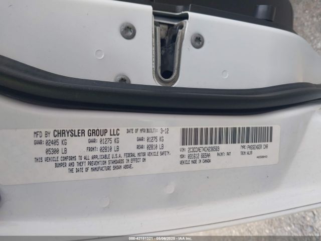 2012 CHRYSLER 300C 2C3CCAET4CH236569 Photo 8